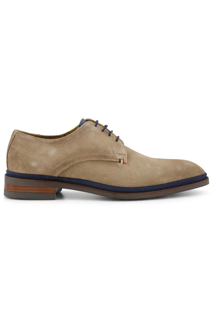 Giorgio nette veterschoenen bruin effen leer