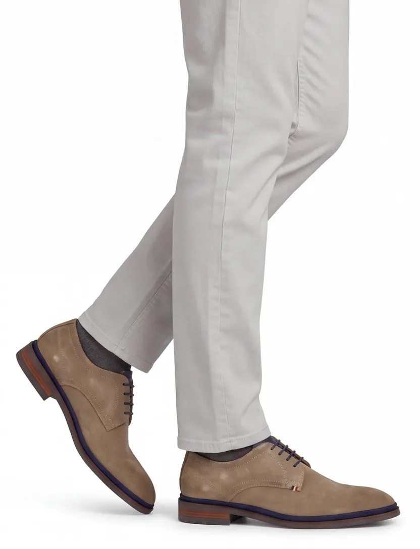 Giorgio nette veterschoenen bruin effen leer