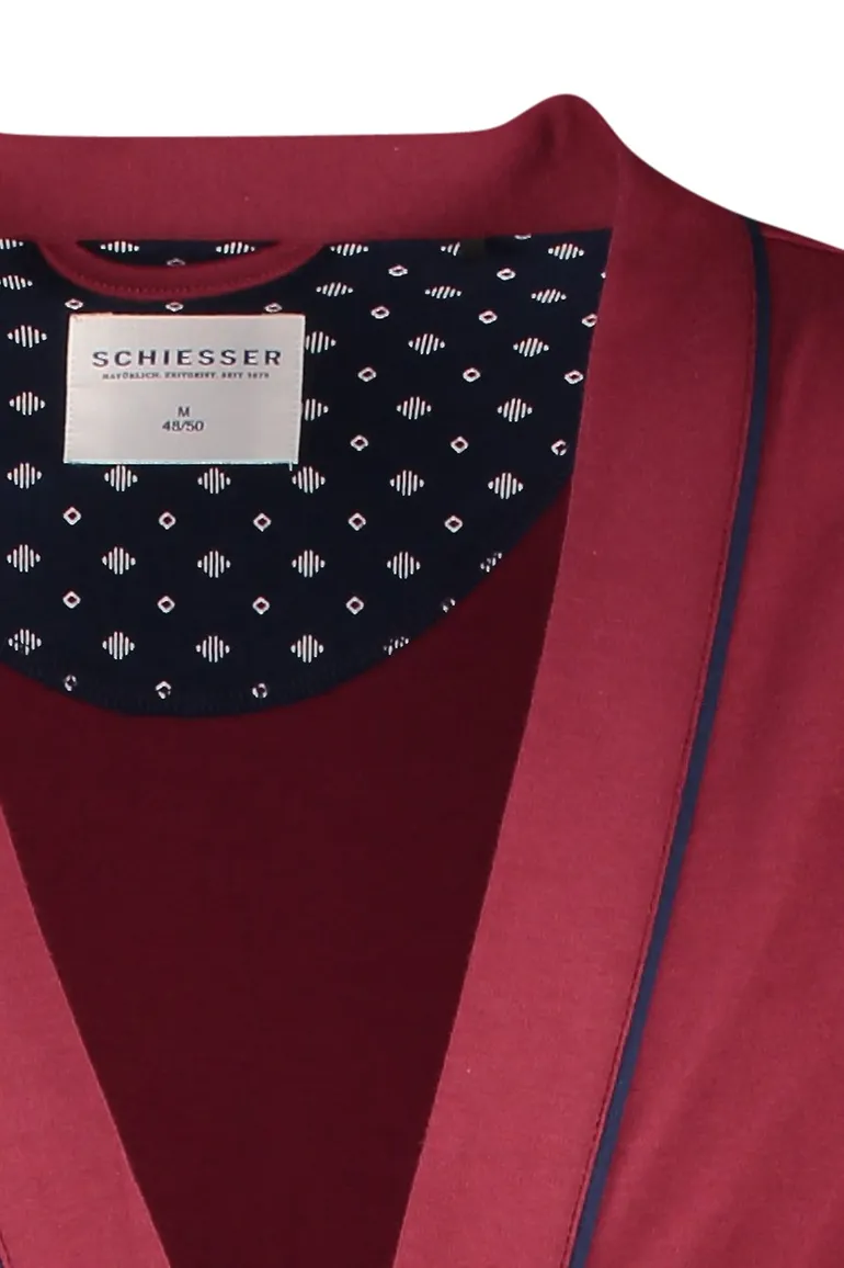 Schiesser Essentials badjas effen met zakken