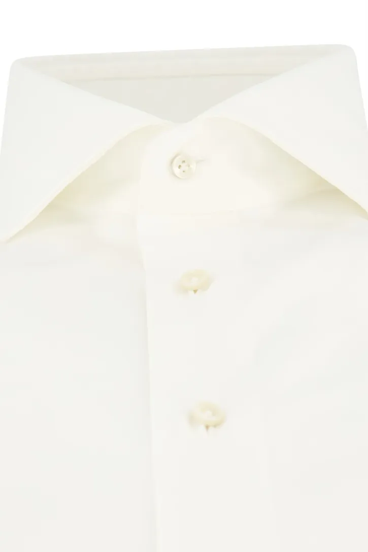Profuomo overhemd zakelijk slim fit wit effen katoen