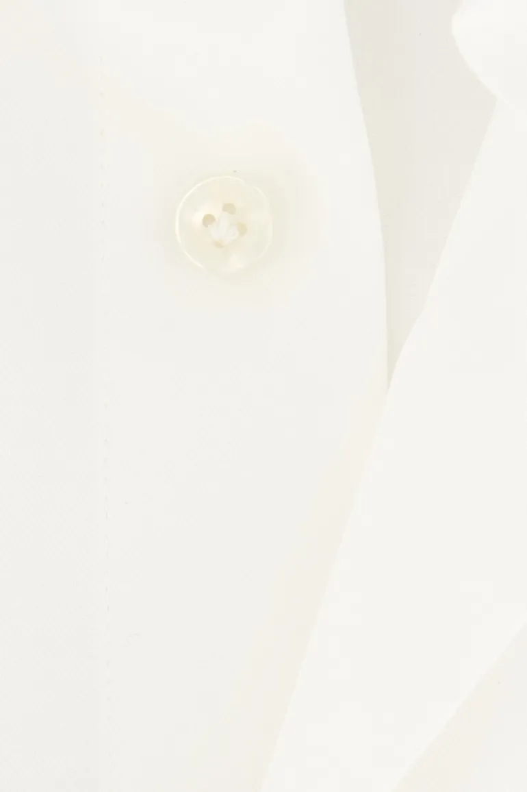Profuomo overhemd zakelijk slim fit creme wide spread