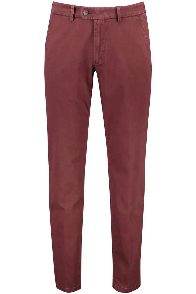 Eurex katoenen broek bordeaux effen katoen