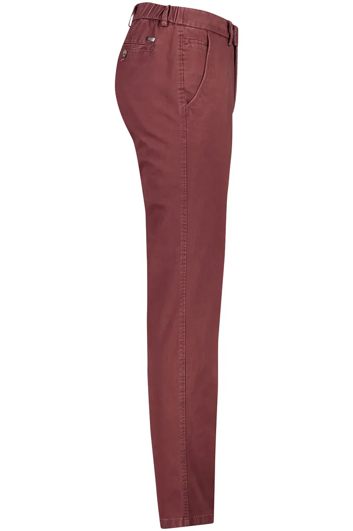 Eurex katoenen broek bordeaux effen katoen