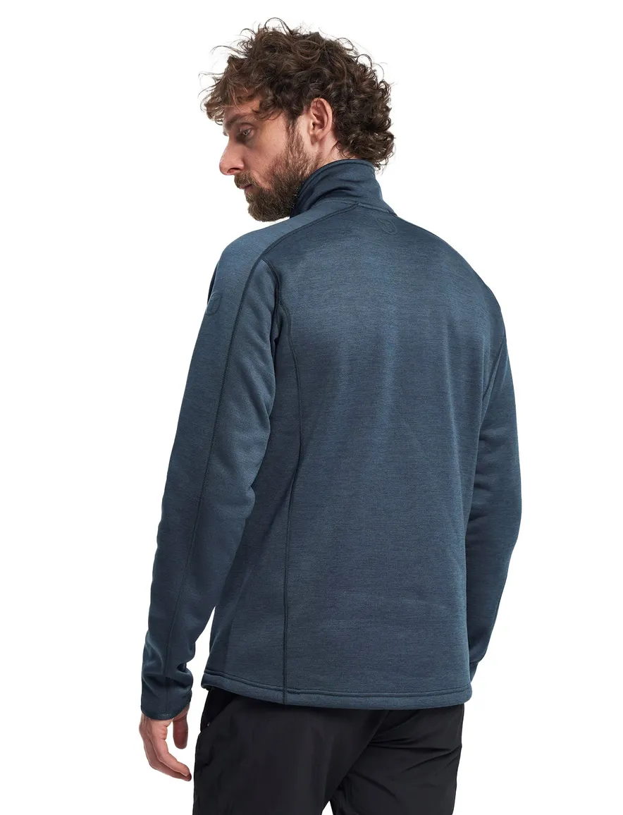 Tenson vest opstaande kraag blauw rits uni