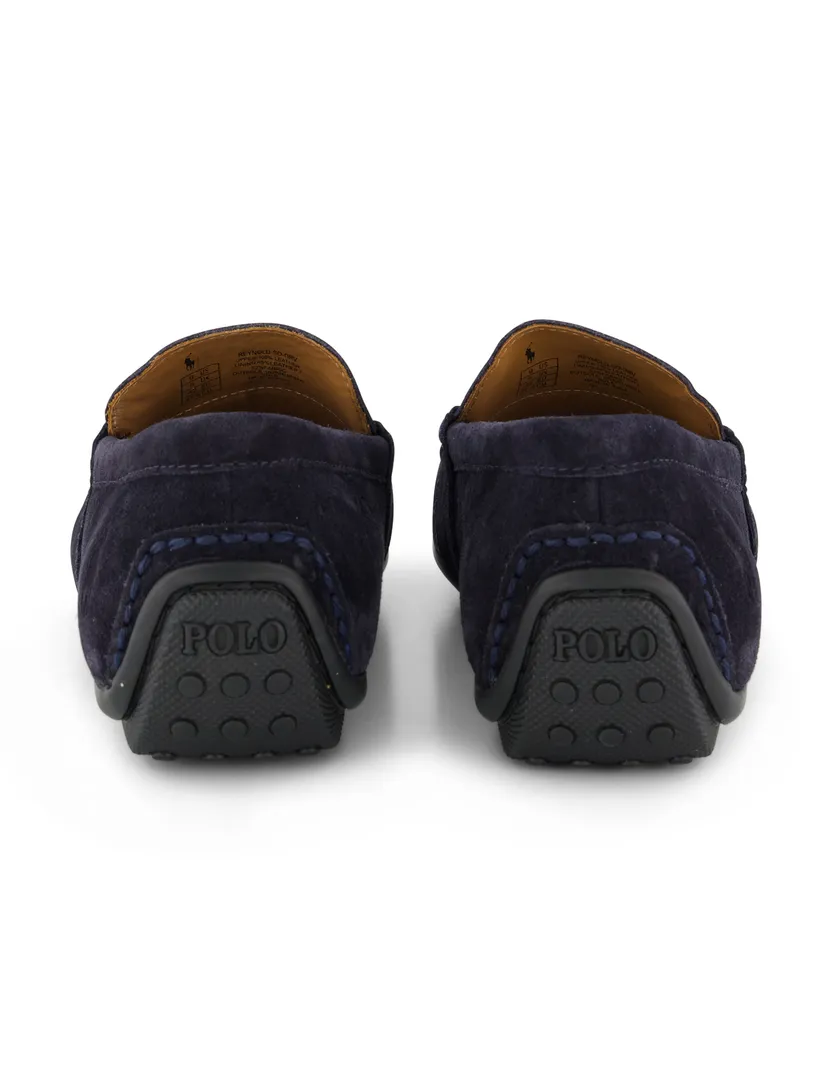 Loafer effen donkerblauw Polo Ralph Lauren met logo