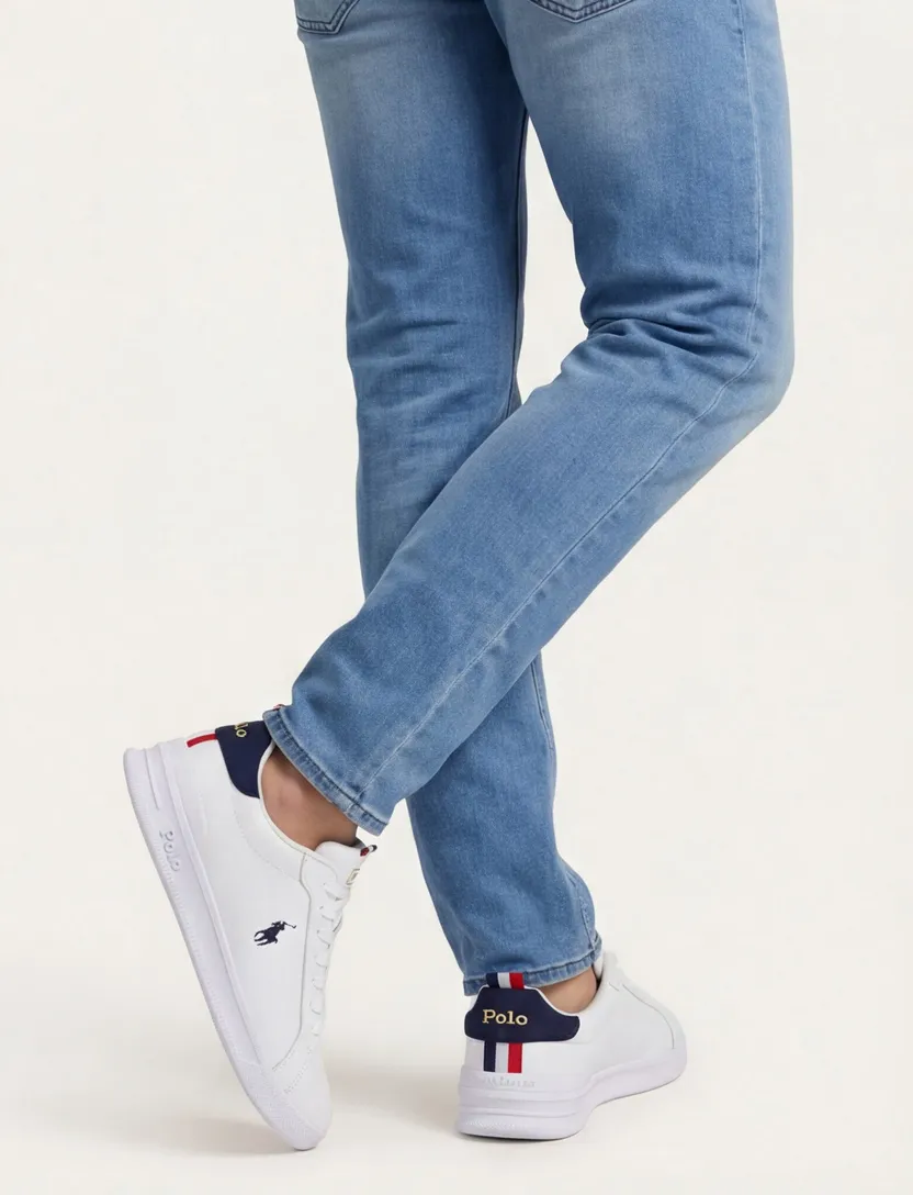 Polo Ralph Lauren sneakers effen leer wit