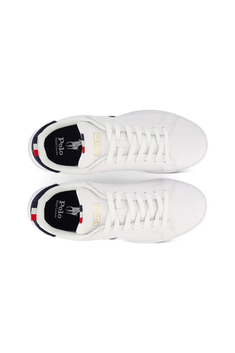 sneakers Polo Ralph Lauren effen leer beige