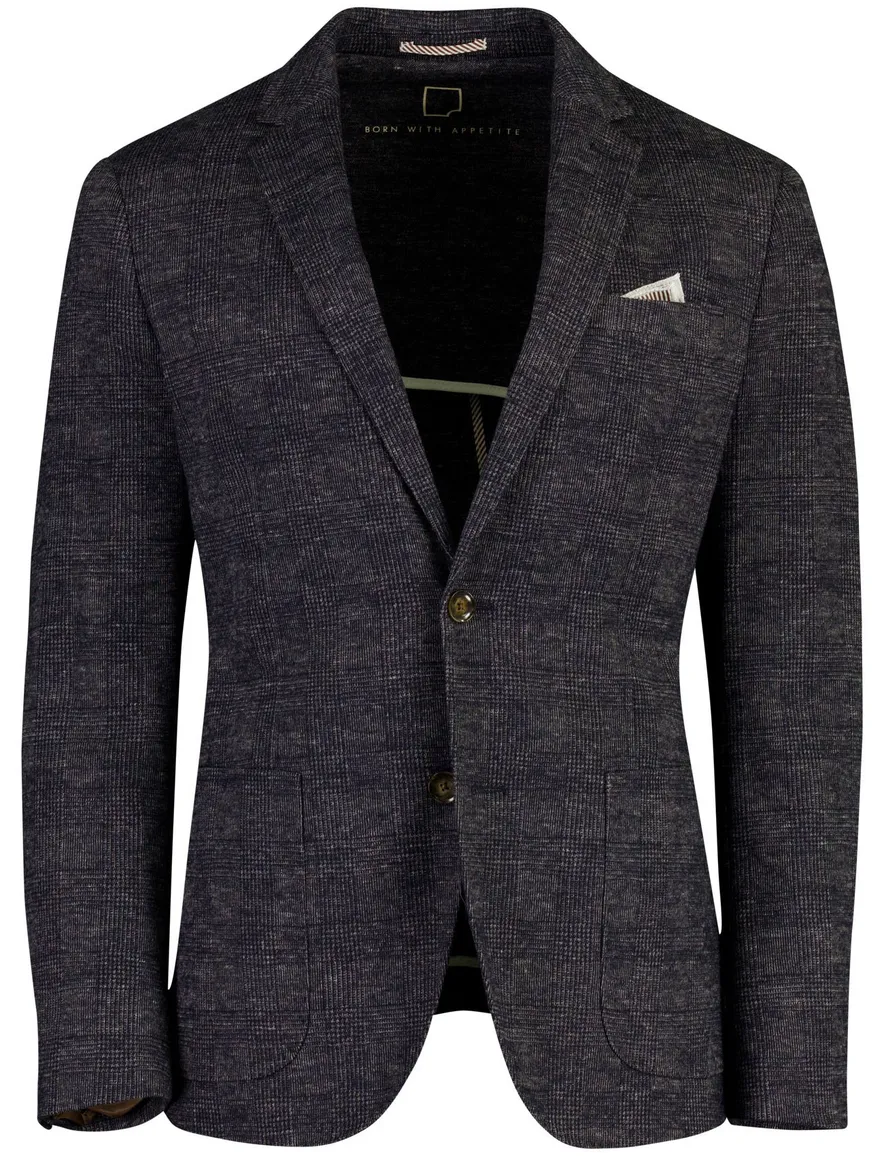 Colberts Born With Appetite donkerblauw geruit