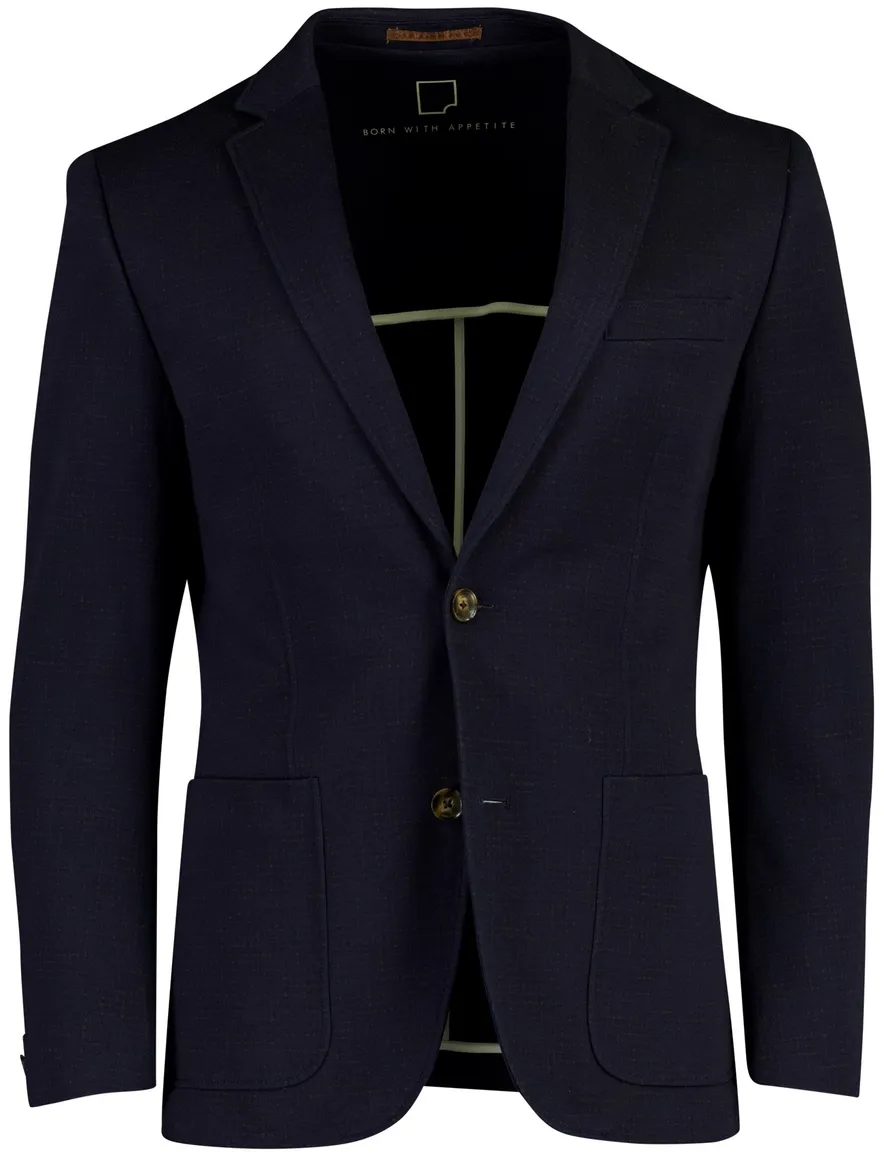 Born With Appetite geruite blazer donkerblauw