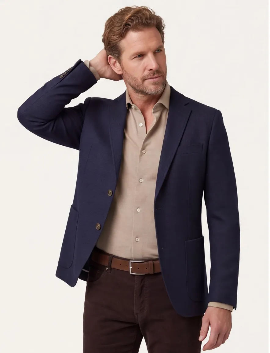 Born With Appetite geruite blazer donkerblauw