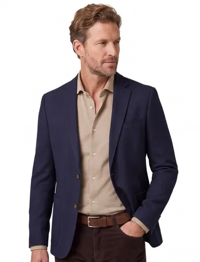 Born With Appetite Born With Appetite geruite blazer donkerblauw