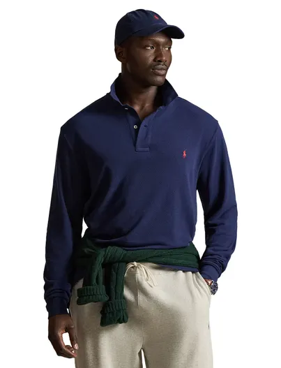 Polo Ralph Lauren Polo Ralph Lauren polo effen kobaltblauw Big & Tall
