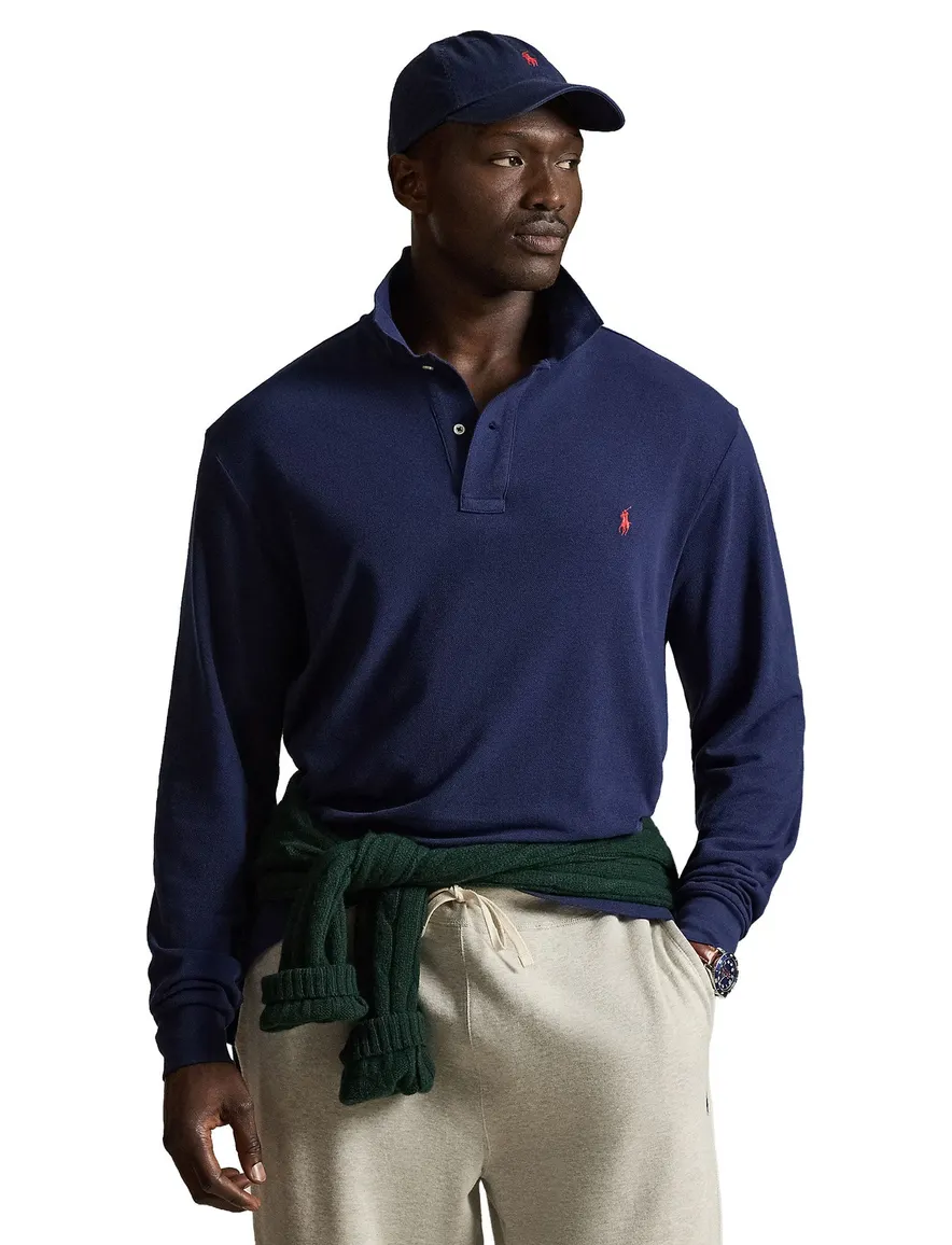 Polo Ralph Lauren polo effen kobaltblauw Big & Tall