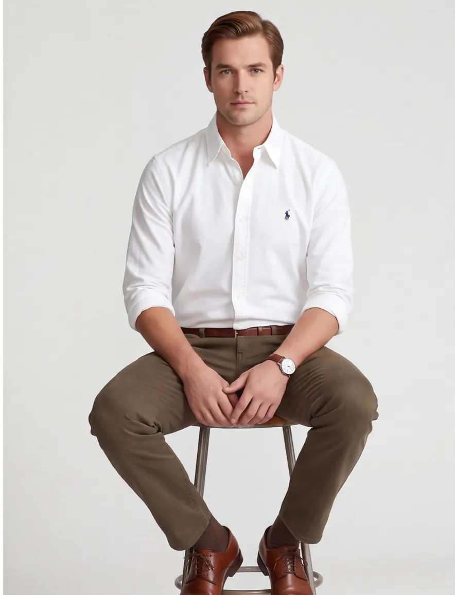 Polo Ralph Lauren Big & Tall overhemd wit button-down