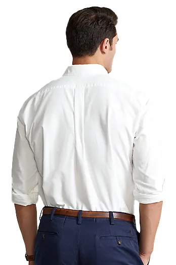 Big & Tall Polo Ralph Lauren casual overhemd normale fit wit