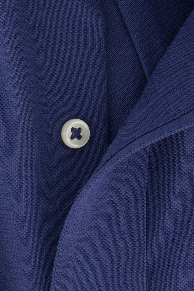 casual overhemd Polo Ralph Lauren donkerblauw effen katoen slim fit