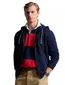 Polo Ralph Lauren vest donkerblauw effen katoen capuchon rits met logo