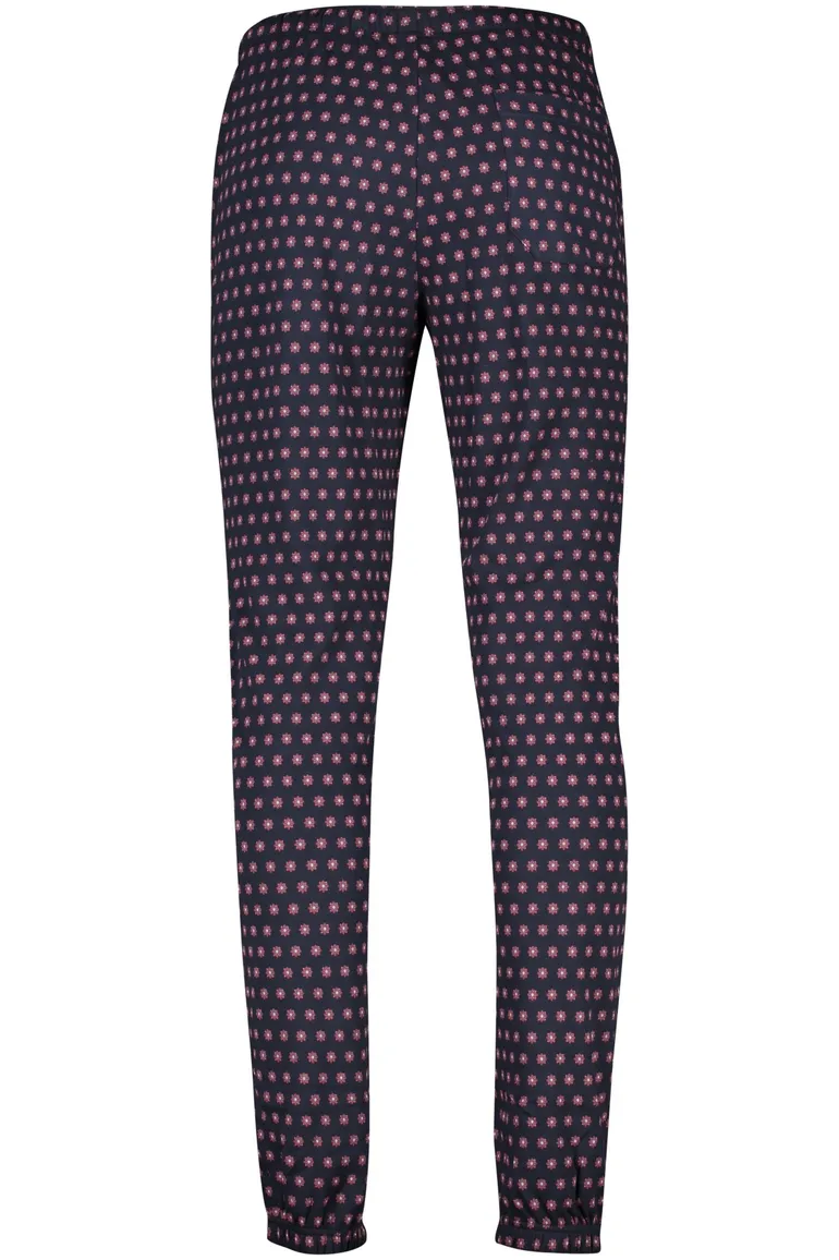 pyjamabroek Schiesser geprint katoen blauw