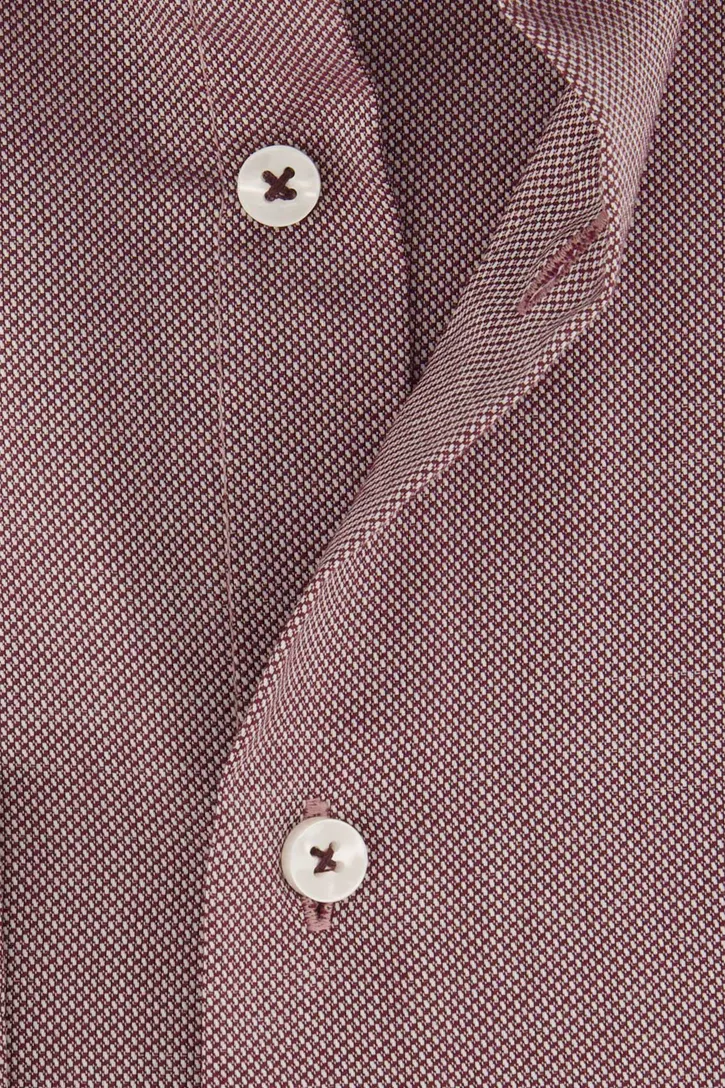 Seidensticker business overhemd Shaped rood geprint wide spread boord