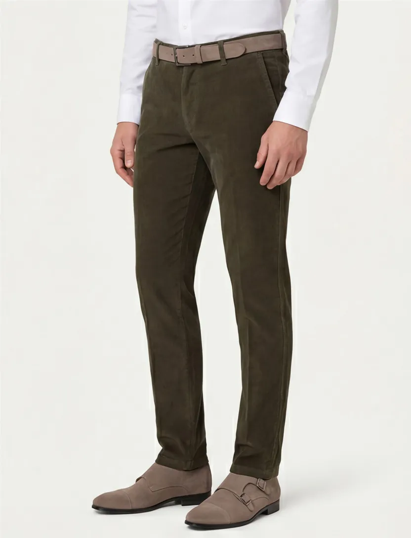 katoenen broek M.E.N.S. groen
