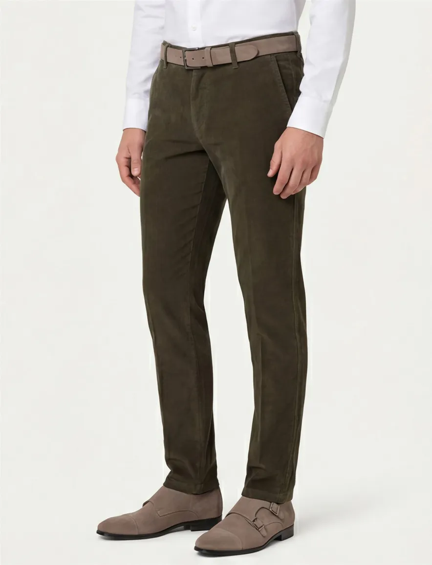M.E.N.S. katoenen broek groen