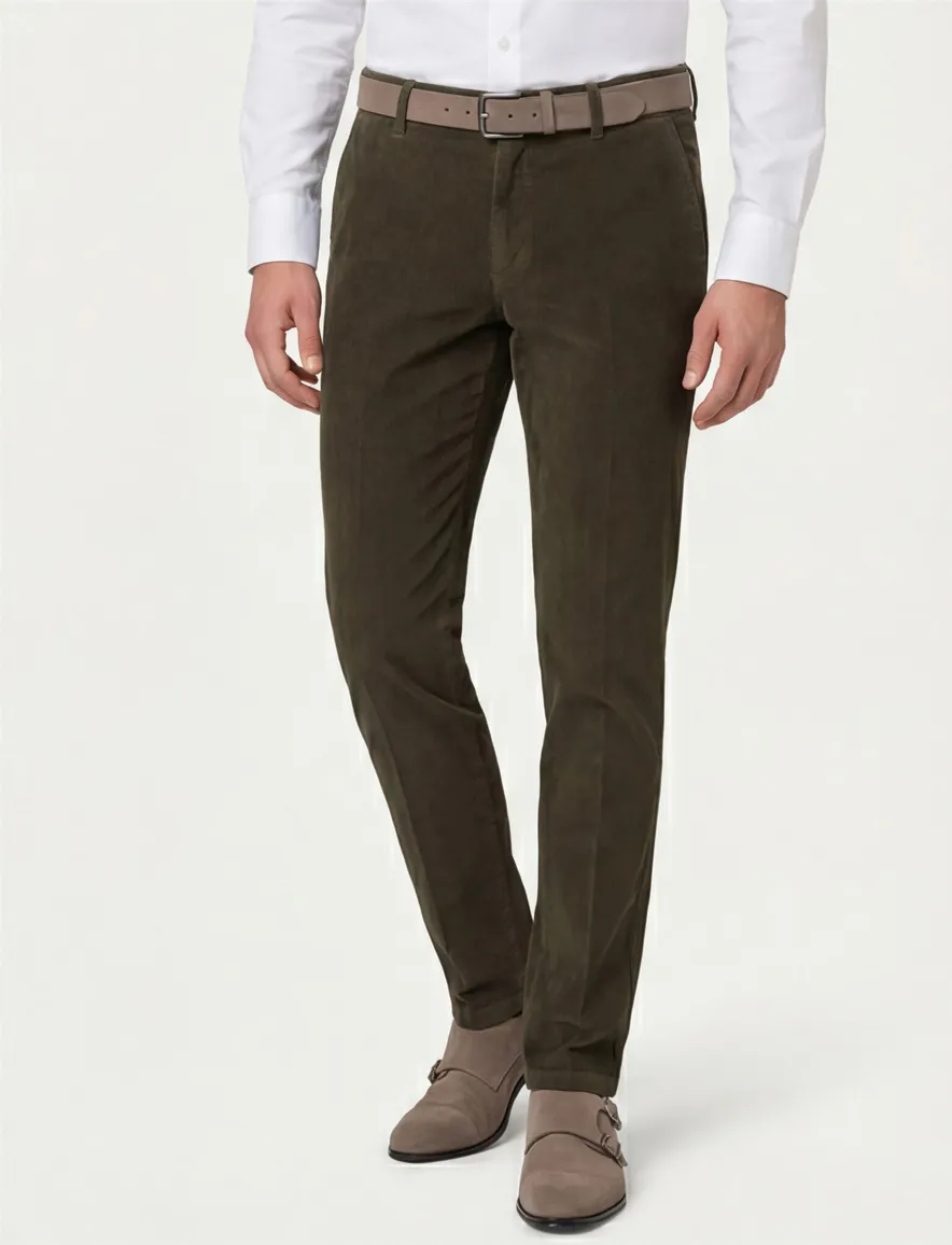 M.E.N.S. katoenen broek groen