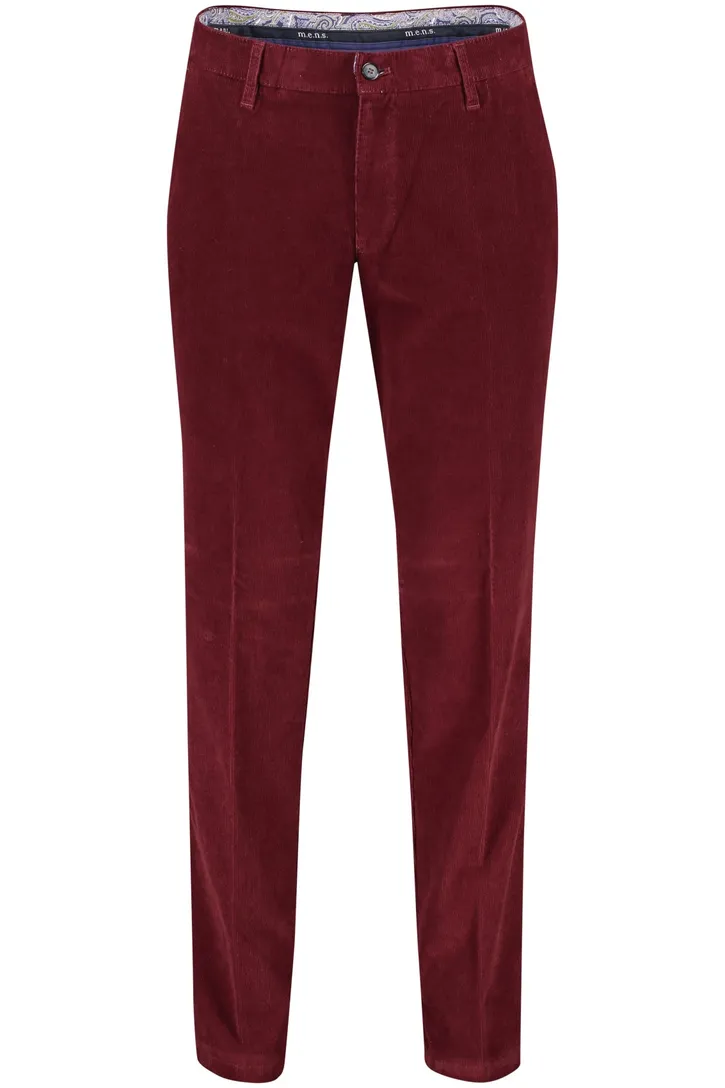 M.E.N.S. katoenen broek bordeaux effen katoen Madison