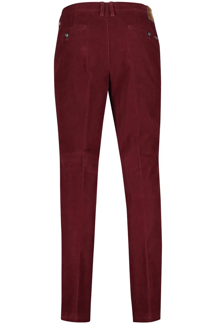 M.E.N.S. katoenen broek bordeaux effen katoen Madison