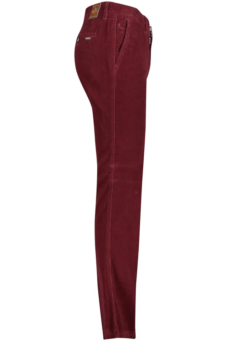 M.E.N.S. katoenen broek bordeaux effen katoen Madison
