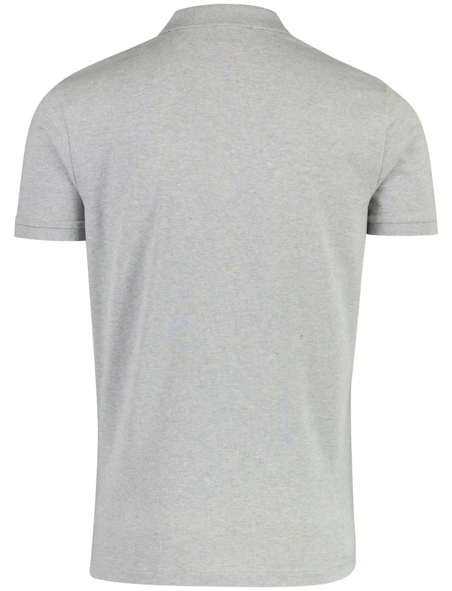 Gant poloshirt v-hals pique grijs