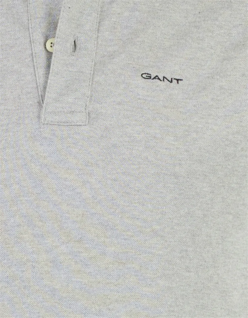 Poloshirt Gant grijs v-hals korte mouw