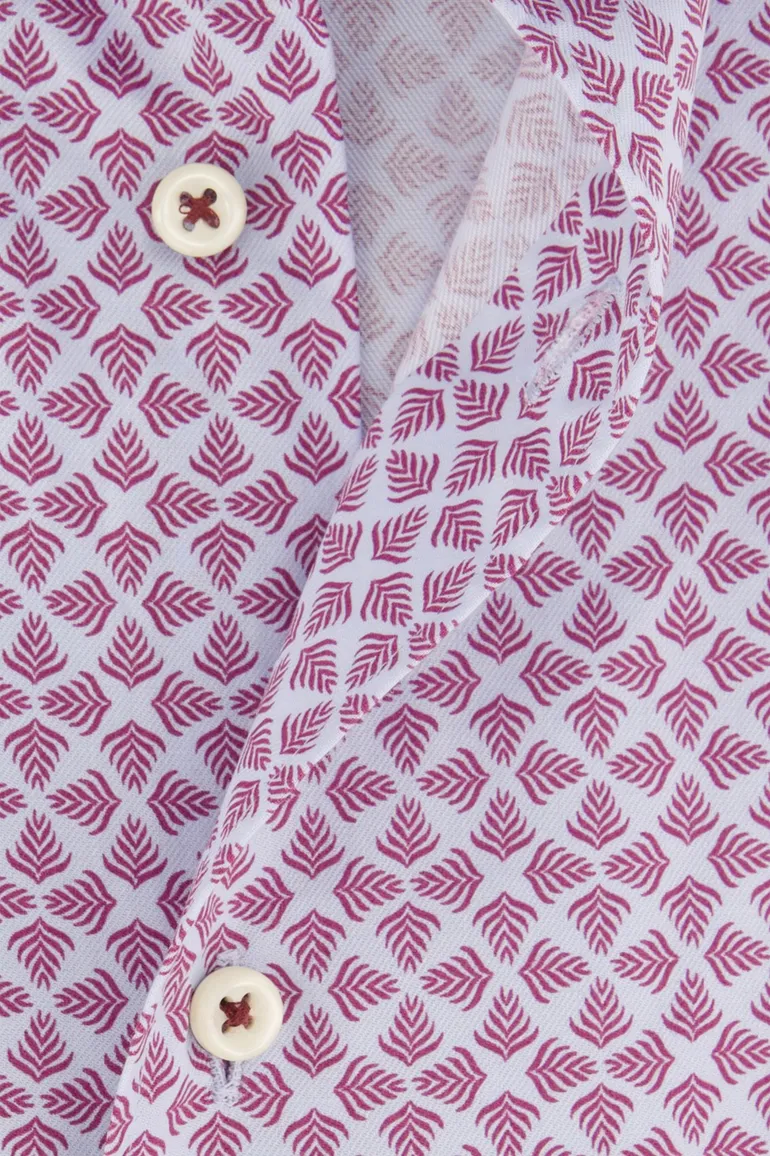 Eterna overhemd wijde fit rood printje