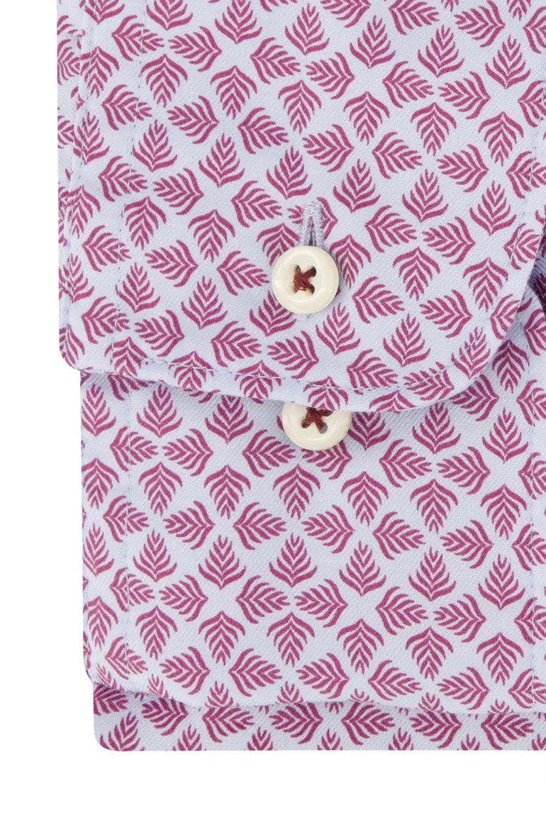 Eterna overhemd wijde fit rood printje