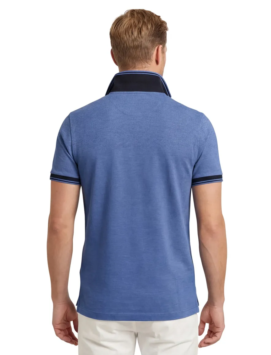 Gant polo normale fit blauw katoen 2-knoops