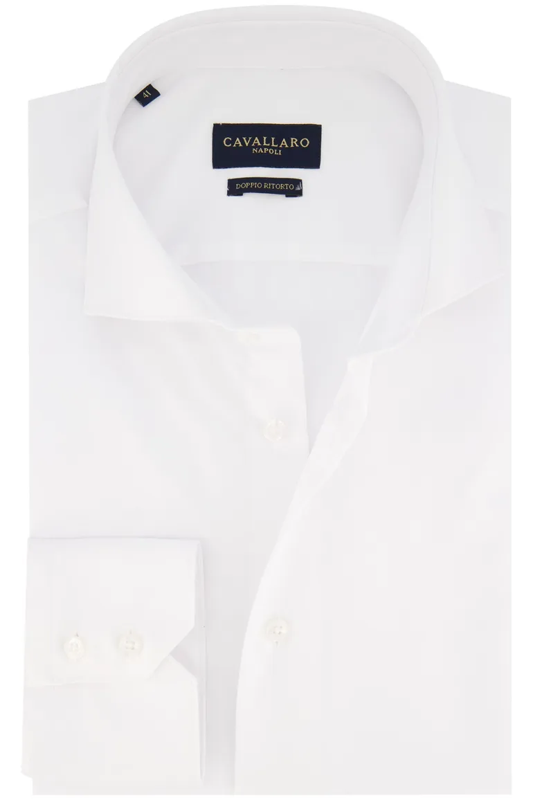 Cavallaro overhemd widespead spierwit slim fit