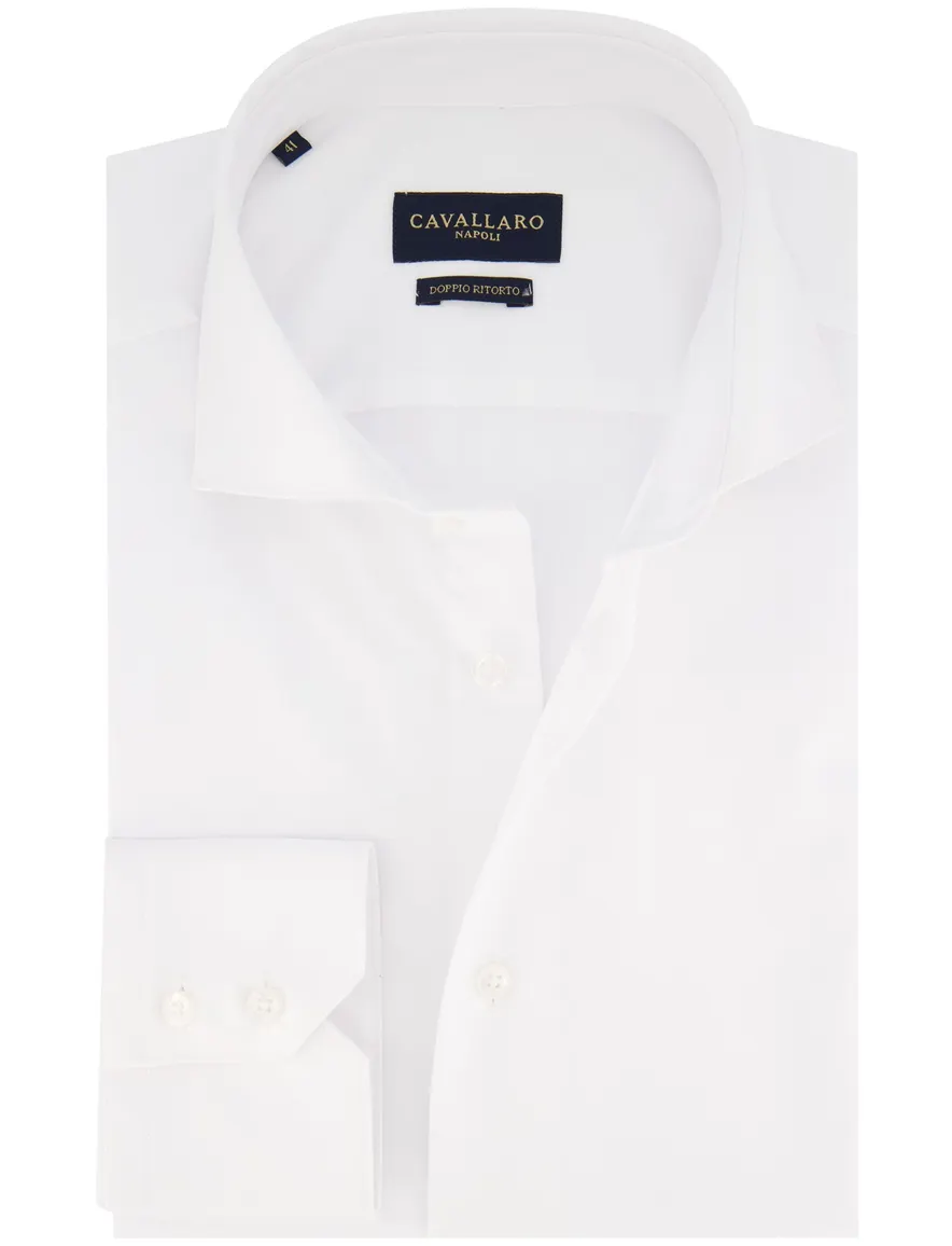 Cavallaro overhemd widespead spierwit slim fit