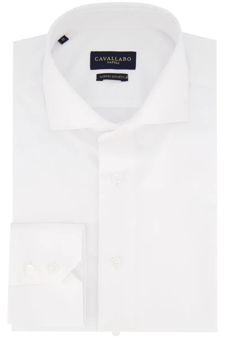 Cavallaro overhemd slim fit widespead spierwit