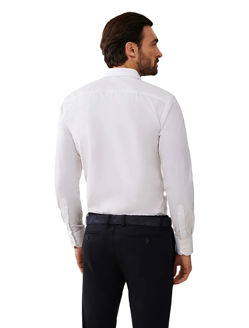 Cavallaro overhemd slim fit widespead spierwit