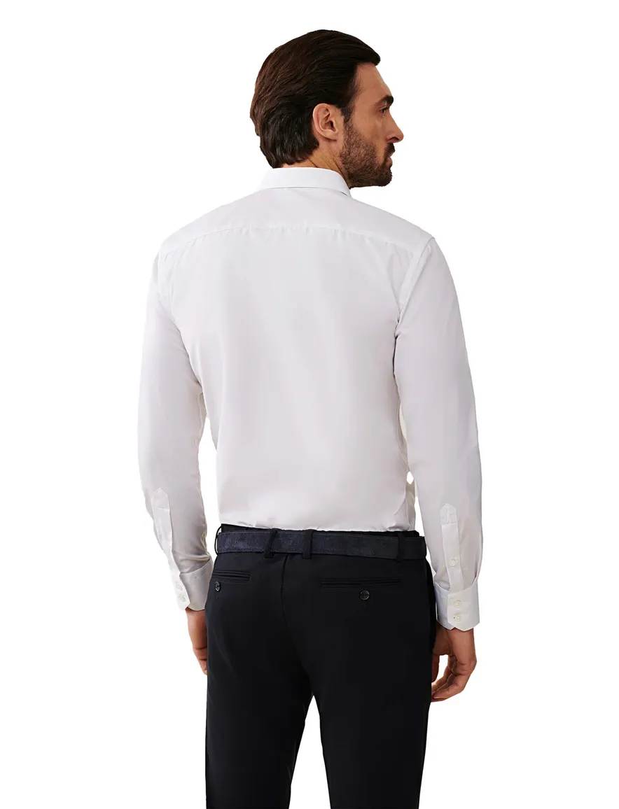 Cavallaro overhemd widespead spierwit slim fit