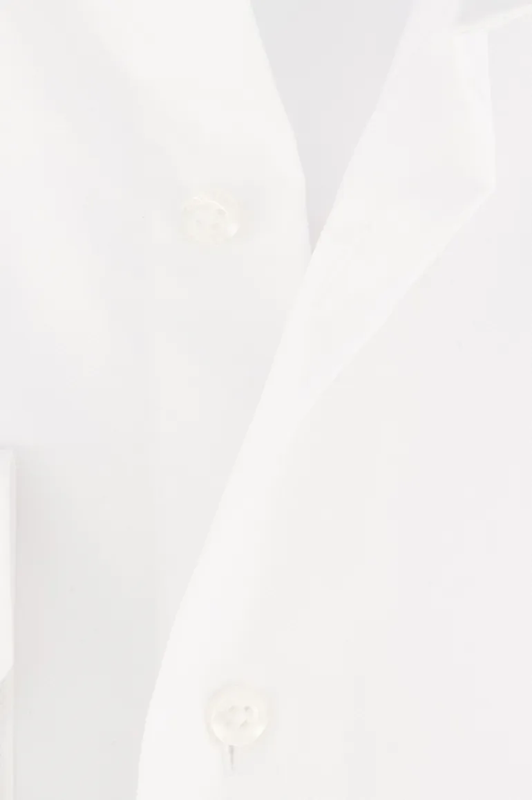 Cavallaro business overhemd slim fit wit effen katoen mouwlengte 7