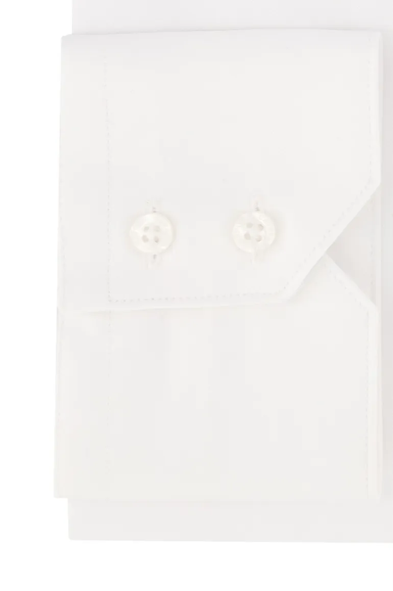 Cavallaro business overhemd slim fit wit effen katoen mouwlengte 7