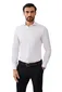 Cavallaro zakelijk overhemd extra lange mouwen slim fit wit effen katoen