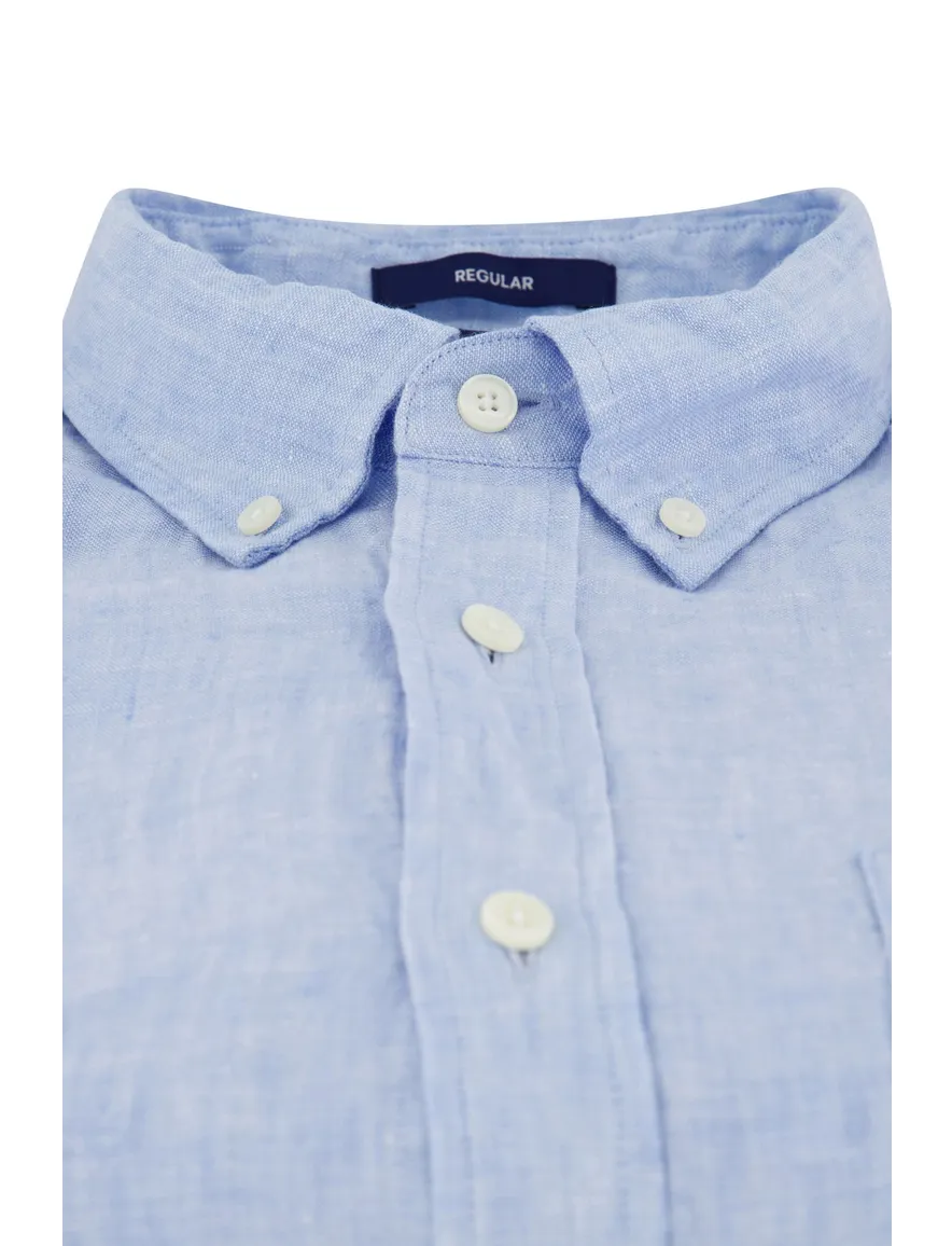 Gant overhemd blauw effen