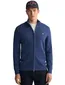 vest Gant blauw effen katoen opstaande kraag rits
