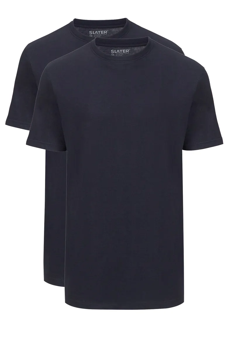 Slater t-shirt extra lang donkerblauw