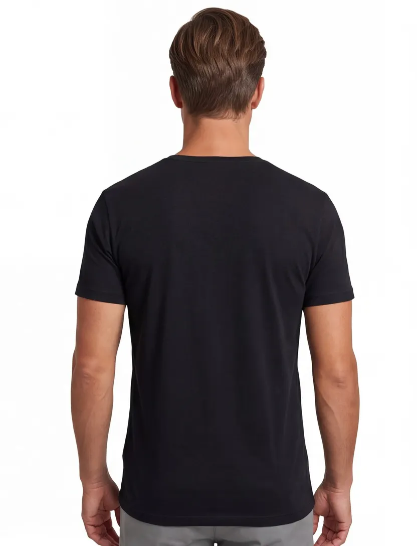Slater T-shirt Extra Lang V-hals zwart 2-Pack