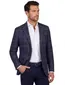 Dressler colbert Sendrik donkerblauw geruit zakken wol slim fit
