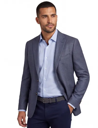 Dressler Dressler Sendrik colbert donkerblauw gemêleerd slim fit