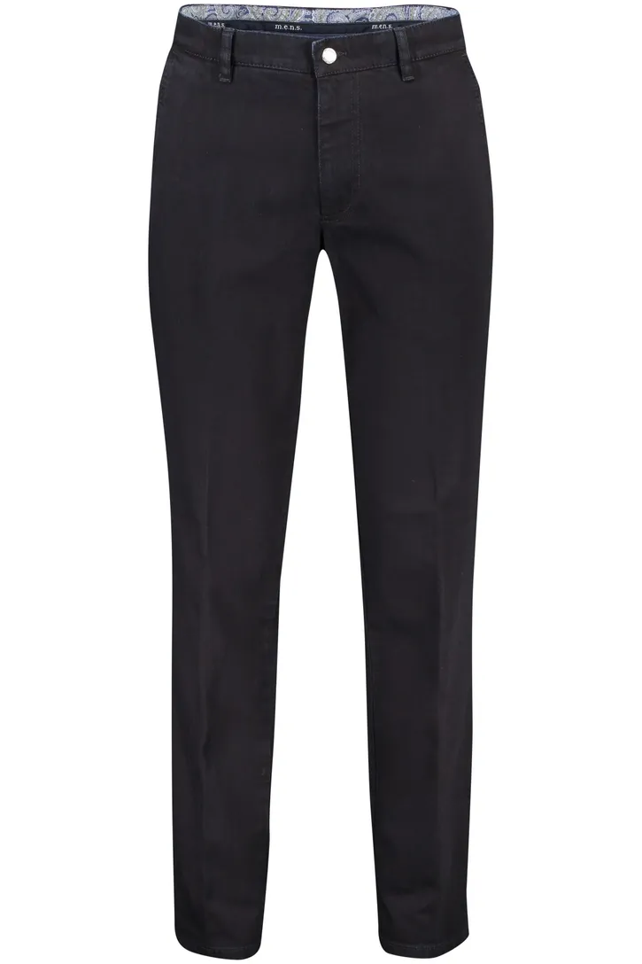 M.E.N.S. broek katoen Madison donkerblauw effen