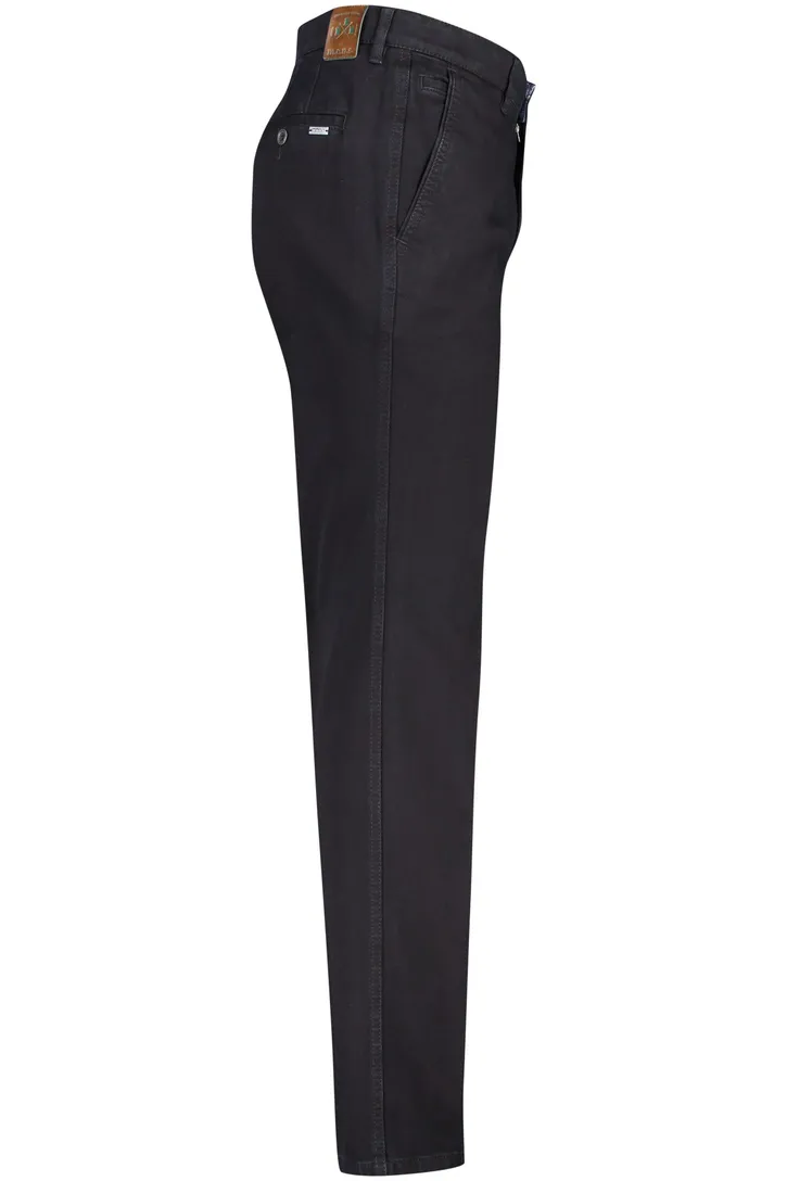 M.E.N.S. broek katoen Madison donkerblauw effen